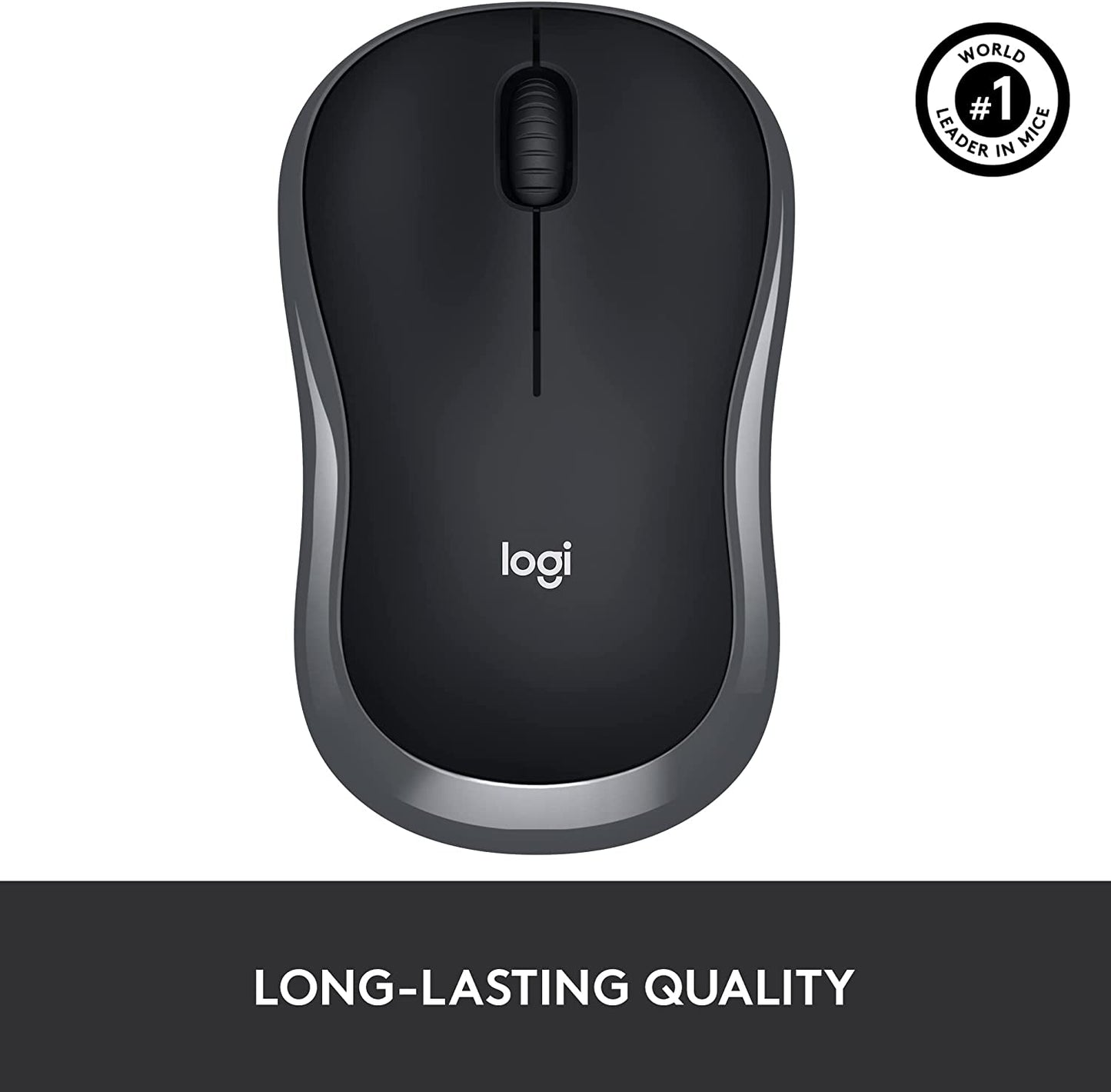 Logitech M185 Wireless Computer Mouse with USB Receiver