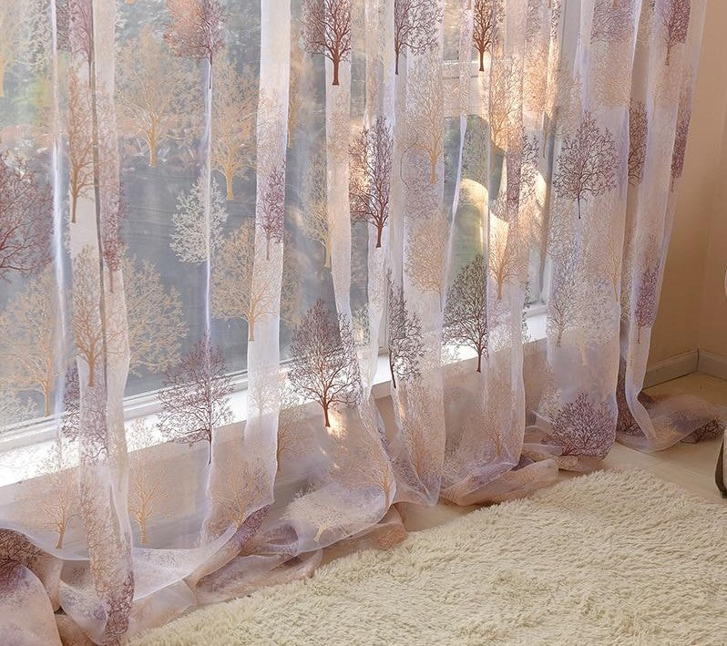 Blinds,Drapes,Sheer Tulle Curtains,for Living Room, Bedroom, and Kitchen.