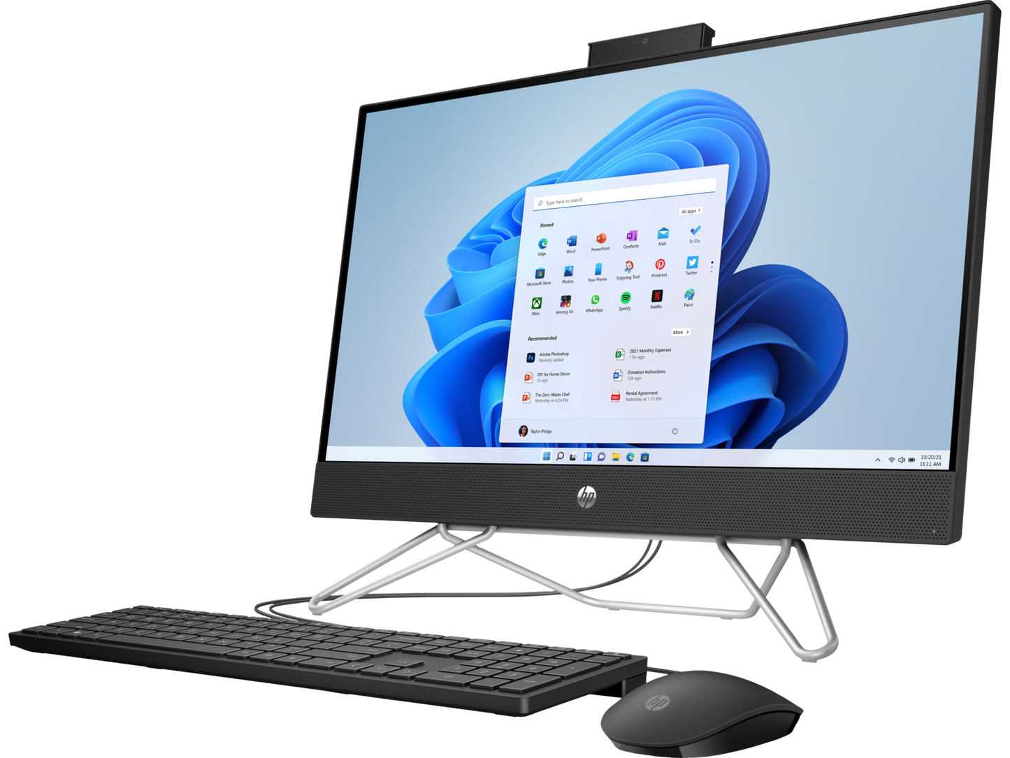 HP All-in-One 24-cb1046st All-in-One PC, 23.8", Windows 11 Home, Intel® Core™ i5, 8GB RAM, 1TB SSD, FHD
