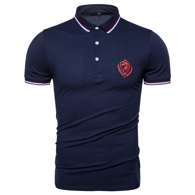 New Summer Cotton Polo Shirt for Men. Eagle Embroidery Sporting Mens Polo.