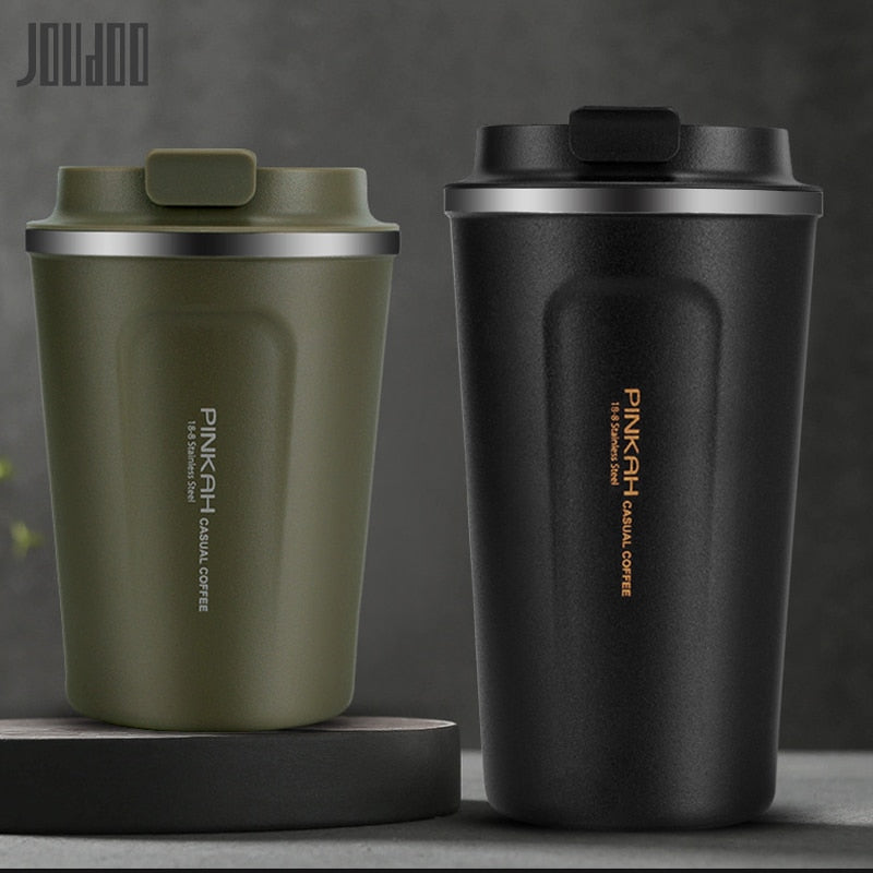 Stainless Steel Thermo Cup Travel Coffee Mug with Lid. Car Vacuum Flasks Thermocup