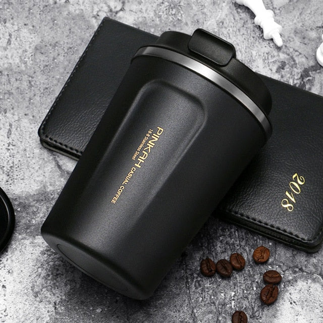 Stainless Steel Thermo Cup Travel Coffee Mug with Lid. Car Vacuum Flasks Thermocup