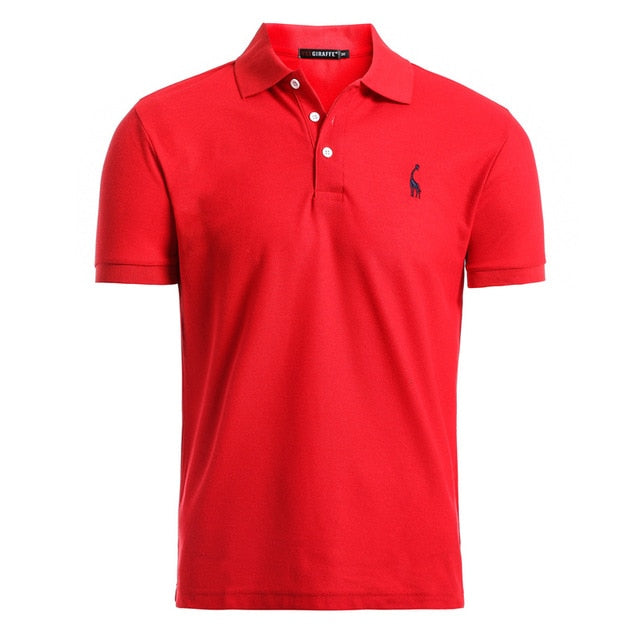 New Man Polo Shirt. Mens Casual Deer Embroidery Cotton Polo shirt .