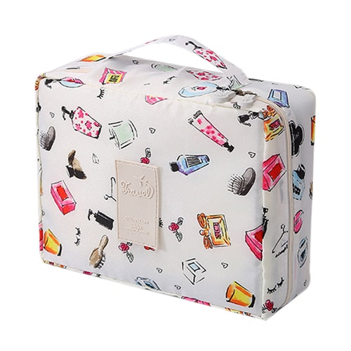 Women Travel Cosmetic Bag. Female Makeup Organizer Case. Waterproof Toiletry Beauty Kit.