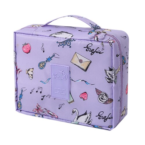 Women Travel Cosmetic Bag. Female Makeup Organizer Case. Waterproof Toiletry Beauty Kit.