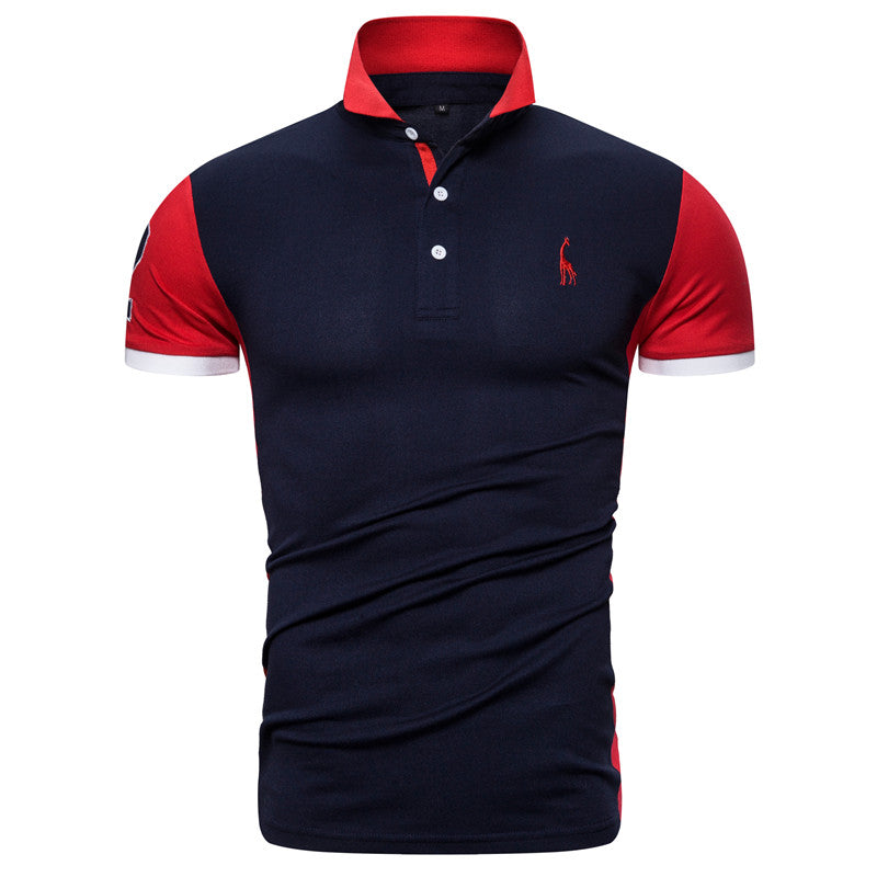 New Summer Cotton POLO Shirt Men. Giraffe Brand Embroidery England Style Mens Polos.