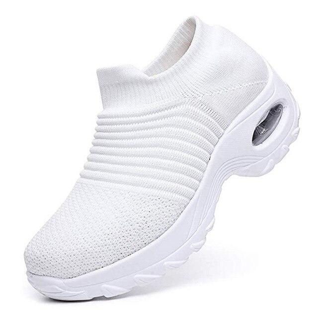Mesh Women Outdoor Running Shoes. Breathable Soft Athletics Jogging Sneakers.