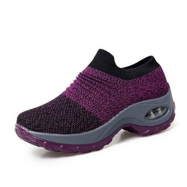 Mesh Women Outdoor Running Shoes. Breathable Soft Athletics Jogging Sneakers.