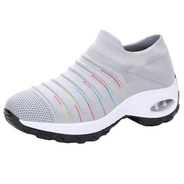 Mesh Women Outdoor Running Shoes. Breathable Soft Athletics Jogging Sneakers.