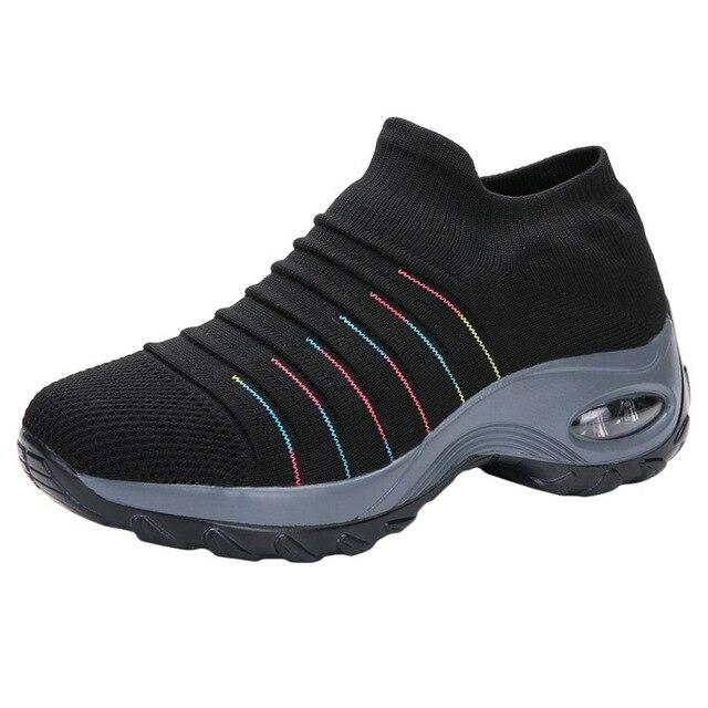Mesh Women Outdoor Running Shoes. Breathable Soft Athletics Jogging Sneakers.