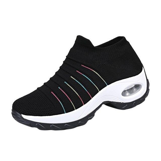 Mesh Women Outdoor Running Shoes. Breathable Soft Athletics Jogging Sneakers.