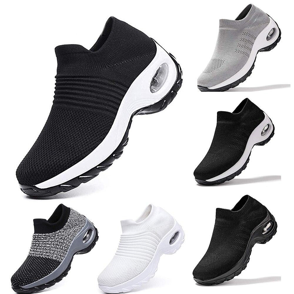 Mesh Women Outdoor Running Shoes. Breathable Soft Athletics Jogging Sneakers.