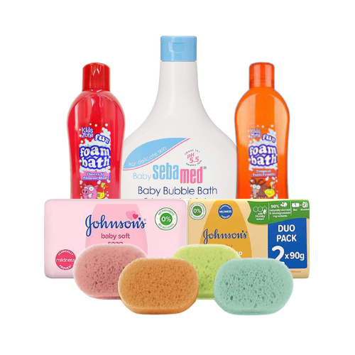 Soap,Bubble bath and Sponge