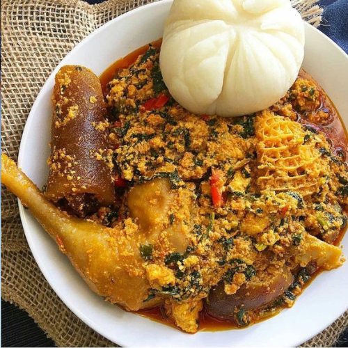 Pounded Yam and Egusi Soup