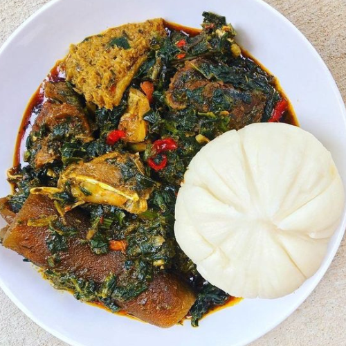 Semovita and Afang Soup