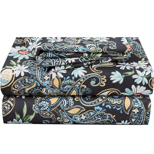 Multicolor Bedsheet, with Pillowcase 4pcs.Mattress Covers for King Queen and Full Size Bedding.