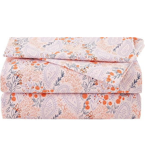 Multicolor Bedsheet, with Pillowcase 4pcs.Mattress Covers for King Queen and Full Size Bedding.