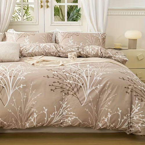 Multicolor Bedsheet, with Pillowcase 4pcs.Mattress Covers for King Queen and Full Size Bedding.