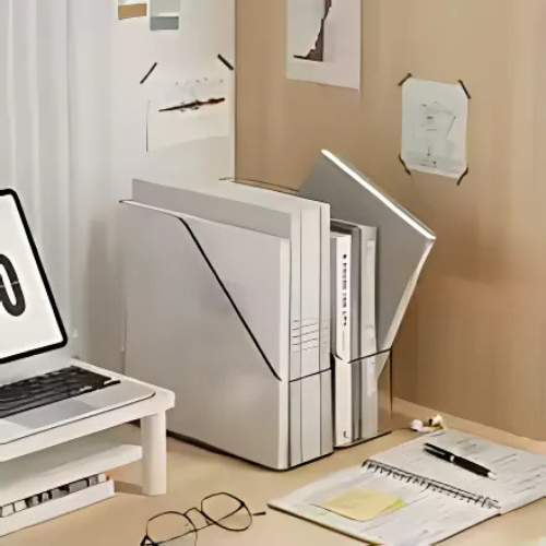 Organized Office Space  -  Document Paper Organizer,Vertical Storage Rack Office stand Shelf.