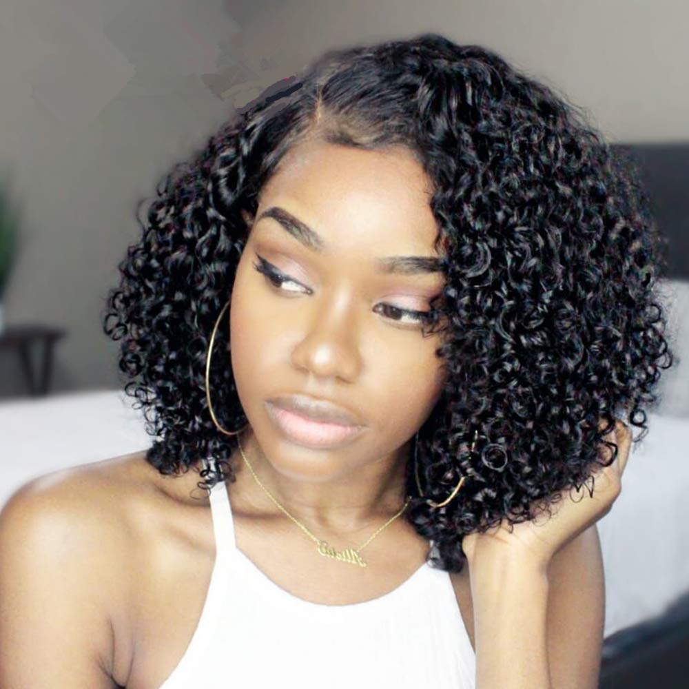 Wet Curly Wigs,Lace Front Wigs Human Hair Wigs, Glueless Pre Plucked with Baby Hair.