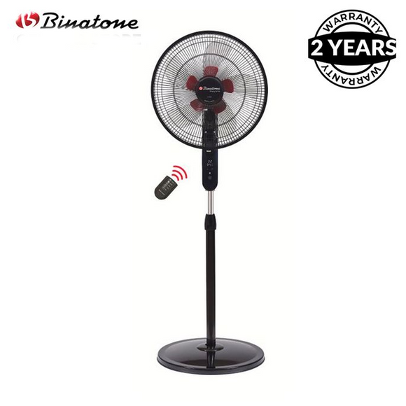 Binatone Standing Fan 16 inches, Rechargeable Fan with Remote control