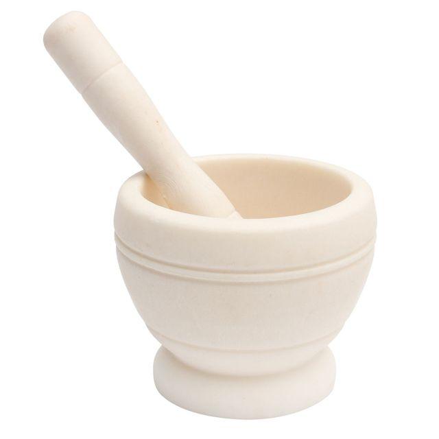 Wooden Bowl Mortar and Pestle for crushing and mixing Garlic, Pepper, Resins, Spices and Herbs.