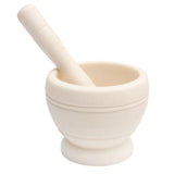 Wooden Bowl Mortar and Pestle for crushing and mixing Garlic, Pepper, Resins, Spices and Herbs.