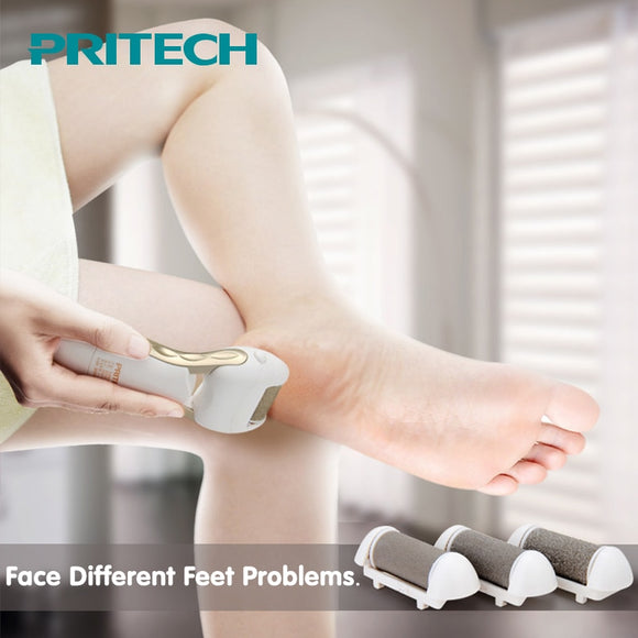 Pritech Electric Callus Remover Rechargeable Pedicure Machine. Foot File Replacement Roller. Dead Skin Remover Foot Care Tool.