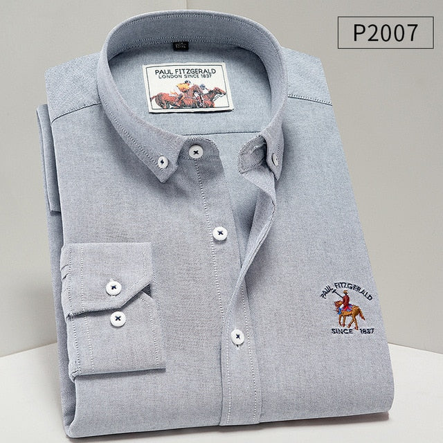 Men Shirt Oxford fit. 100% Cotton Shirt,Long Sleeve Shirts.