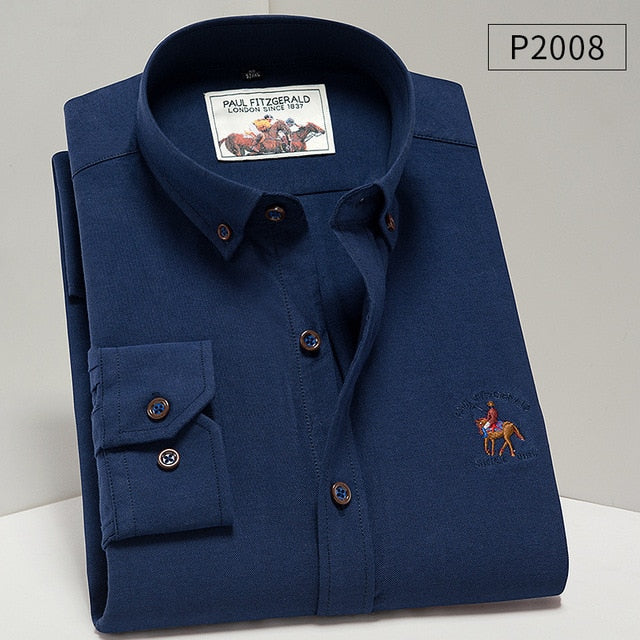 Men Shirt Oxford fit. 100% Cotton Shirt,Long Sleeve Shirts.