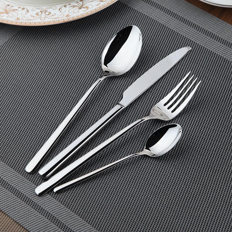 24 Piece Cutlery Set. Stainless Steel Western Tableware Classic Dinner Set .