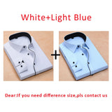 Men Shirt Fashion Regular fit.Long Sleeved Business Shirt Soft White Shirts.