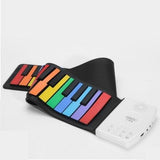 Beiens Portable 49 Keys Digital Keyboard Roll-Up Piano Silicone Electric Hand Piano Gift for Kids Child Toy Musical Instruments