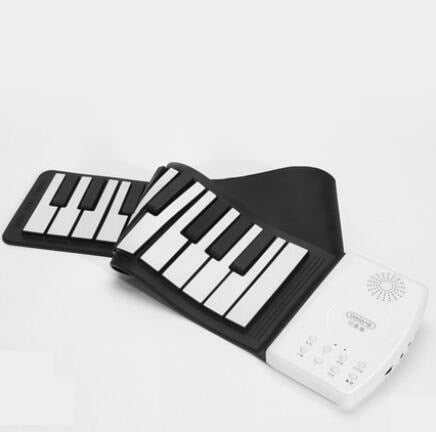 Beiens Portable 49 Keys Digital Keyboard Roll-Up Piano Silicone Electric Hand Piano Gift for Kids Child Toy Musical Instruments