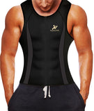 Mens Slimming Vest. HOT Shirt Fitness Weight Loss Sweat Sauna Suit Vest. Waist Trainer Body Shaper Neoprene Tank Top with Zipper.