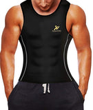 Mens Slimming Vest. HOT Shirt Fitness Weight Loss Sweat Sauna Suit Vest. Waist Trainer Body Shaper Neoprene Tank Top with Zipper.