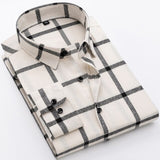 Men's Slim Fit Soft Comfortable Shirt. Long Sleeved Plaid Men Shirt.