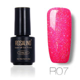 ROSALIND 7ml Nail Gel Polish Rainbow Shimmer. R01-29 Gel Nail Polish, Nail Art  UV LED Semi Permanent Gel Lacquer.