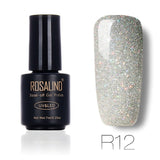 ROSALIND 7ml Nail Gel Polish Rainbow Shimmer. R01-29 Gel Nail Polish, Nail Art  UV LED Semi Permanent Gel Lacquer.