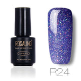 ROSALIND 7ml Nail Gel Polish Rainbow Shimmer. R01-29 Gel Nail Polish, Nail Art  UV LED Semi Permanent Gel Lacquer.