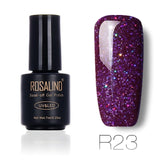 ROSALIND 7ml Nail Gel Polish Rainbow Shimmer. R01-29 Gel Nail Polish, Nail Art  UV LED Semi Permanent Gel Lacquer.