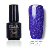 ROSALIND 7ml Nail Gel Polish Rainbow Shimmer. R01-29 Gel Nail Polish, Nail Art  UV LED Semi Permanent Gel Lacquer.