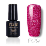 ROSALIND 7ml Nail Gel Polish Rainbow Shimmer. R01-29 Gel Nail Polish, Nail Art  UV LED Semi Permanent Gel Lacquer.