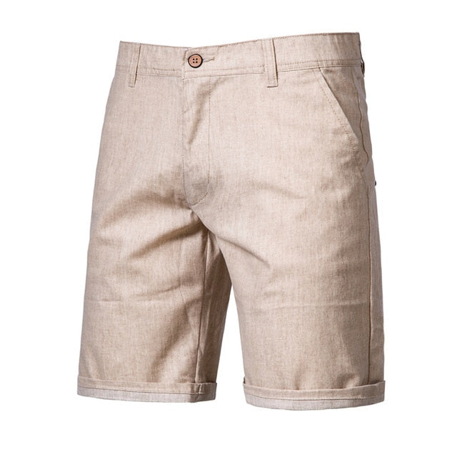 2020 New Summer 100% Cotton Linen Shorts. Knee Length Casual Mens Breathable Shorts.