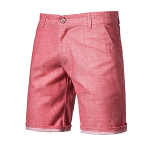 2020 New Summer 100% Cotton Linen Shorts. Knee Length Casual Mens Breathable Shorts.