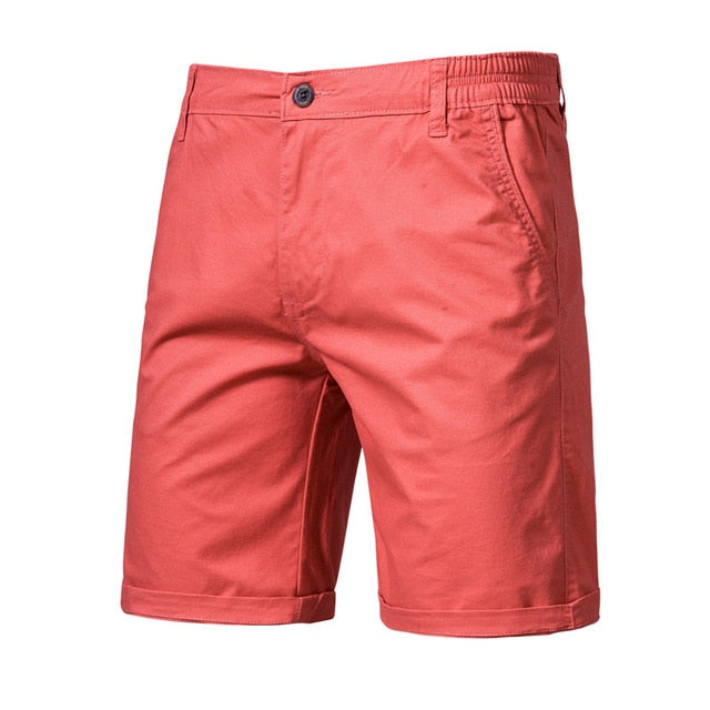 New Summer 100% Cotton Solid Shorts.Casual Waist Men Shorts in 10 Colors.