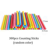 Wood Educational Number Math Calculate Game Toy. Mathematics Puzzle Toy. Early Learning Counting Sticks for Children.