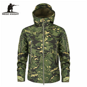 Mege Autumn Men's Military Camouflage Fleece Jacket .Army Tactical Clothing . Multicam Male Camouflage Windbreakers.