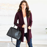 Aachoae Casual Sweater Women Pure Long Sleeve Cardigan Coat. 2020 Autumn Knitted Jumper Cardigan Plus Size Outerwear Womens Tops.