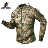 MEGE Men's Waterproof Military Tactical Jacket.  Warm Windbreaker Bomber Jacket .Camouflage Hooded Coat .